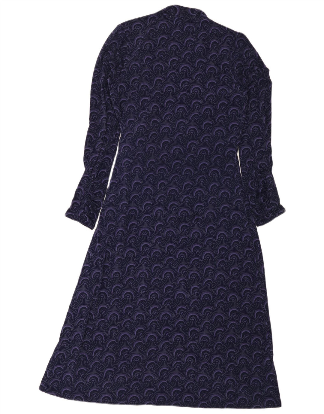 Laura Ashley Womens Abstract Pattern Wrap Dress UK 12 Medium Purple