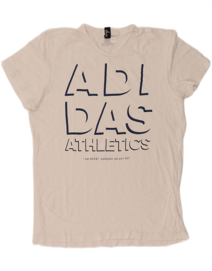 Adidas Mens Graphic T-Shirt Top Large White