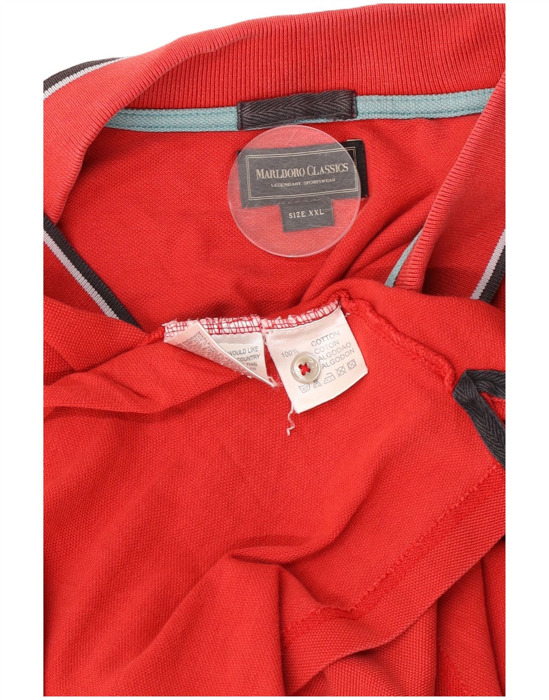 Marlboro Classics Mens Polo Shirt 2XL Red Cotton