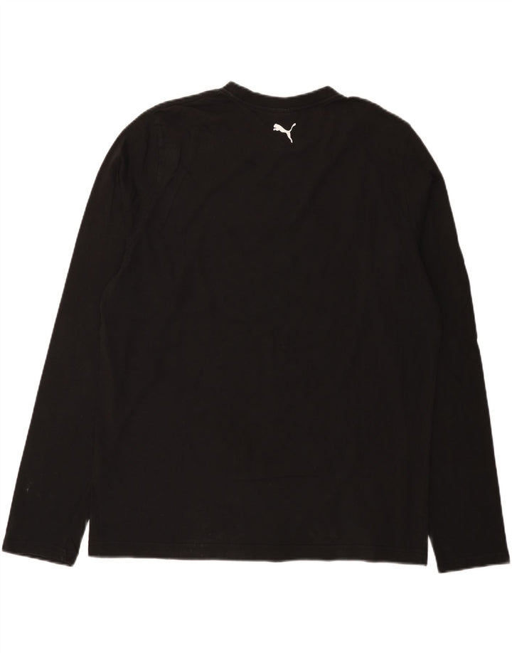Puma Mens Graphic Top Long Sleeve XL Black