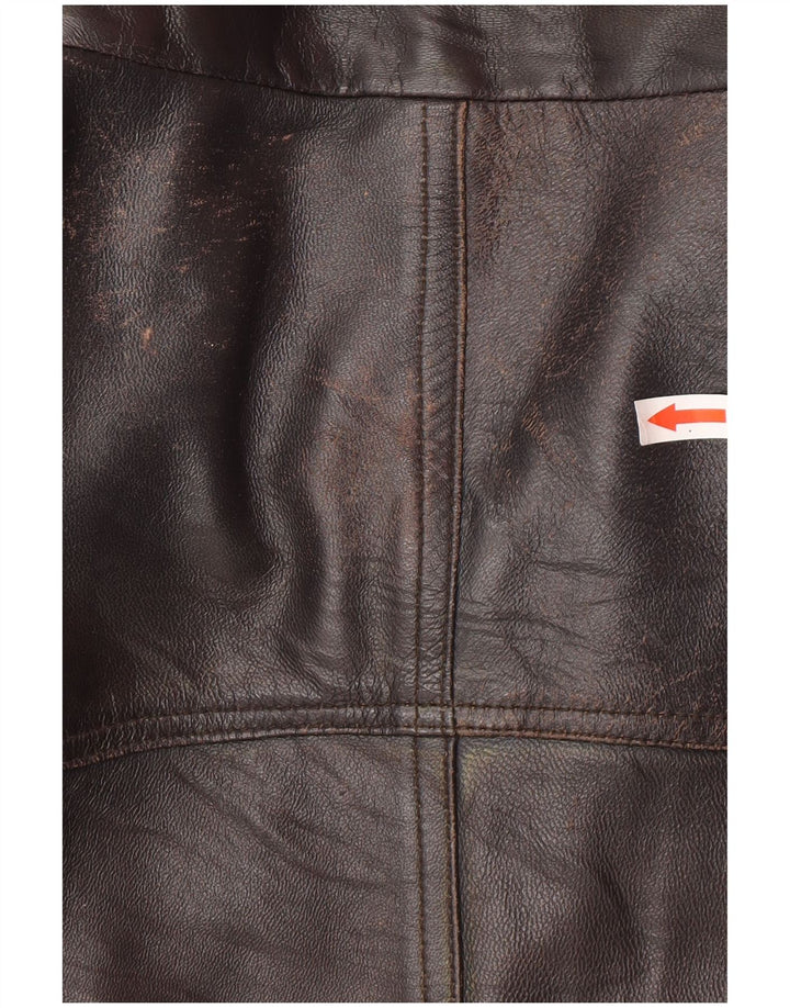 Vintage Mens Leather Jacket UK 44 2XL Black Leather