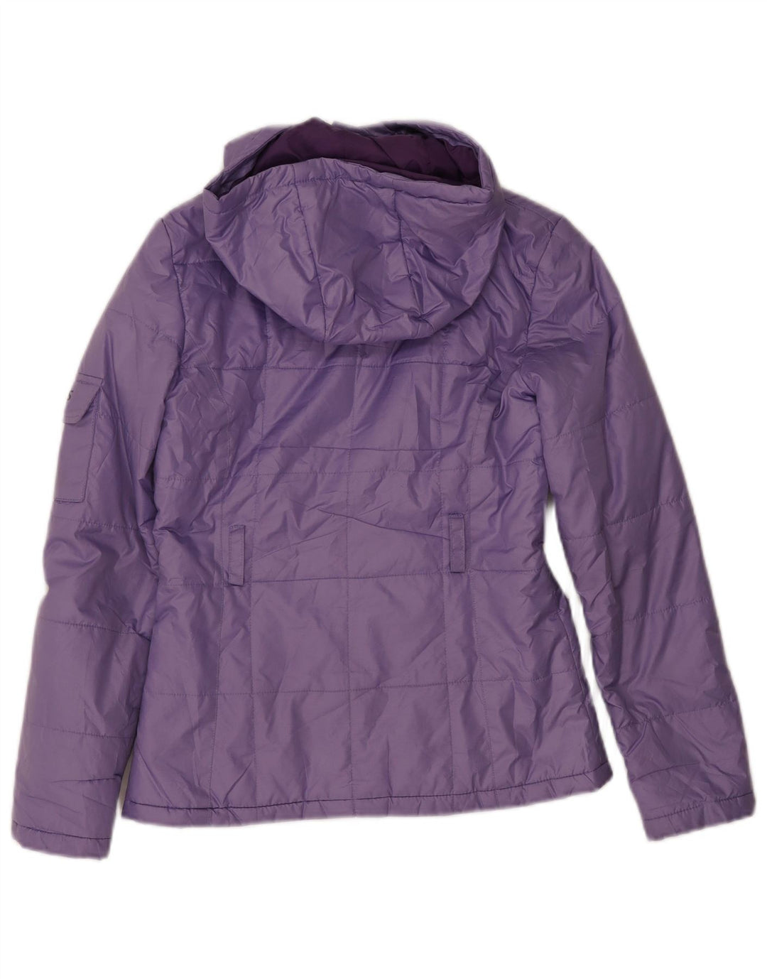 Asics Womens Hooded Padded Jacket UK 10 Small Purple Polyester