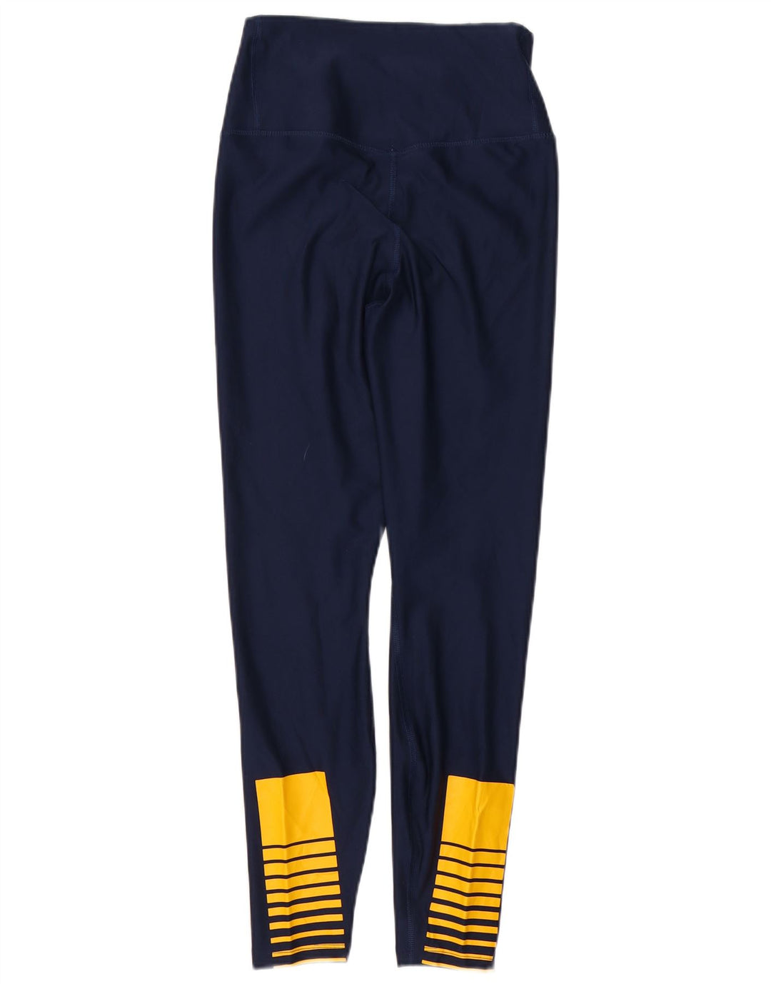 NIKE Womens Dri Fit Leggings UK 12 Medium Navy Blue Polyester