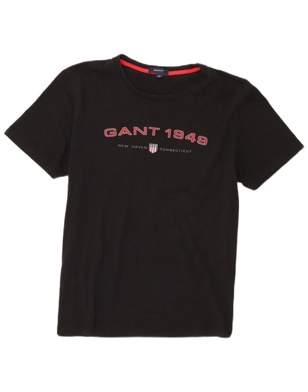 Gant Mens Graphic T-Shirt Top 2XL Black Cotton