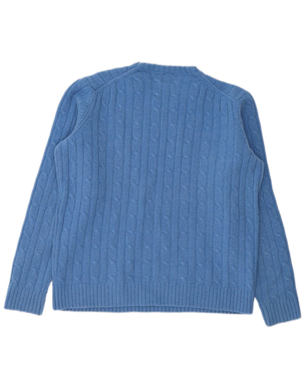 IL Lanificio Mens Crew Neck Jumper Sweater IT 54 XL Blue Wool