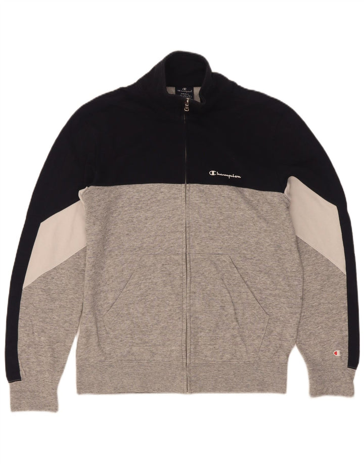Champion Mens Tracksuit Top Jacket Small Grey Colourblock