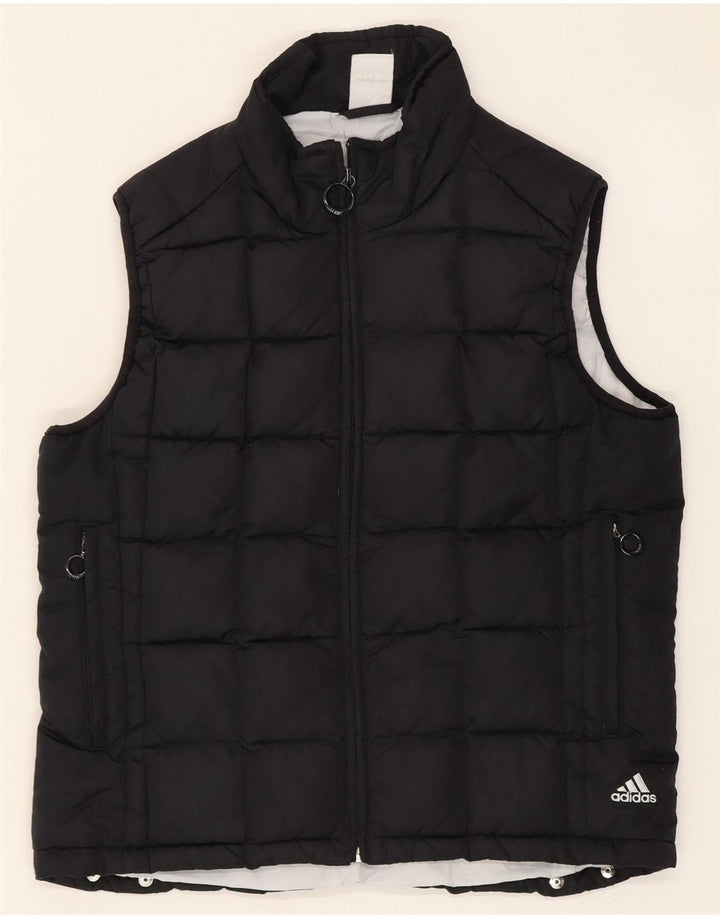 Adidas Womens Padded Gilet UK 12 Medium Black Polyester