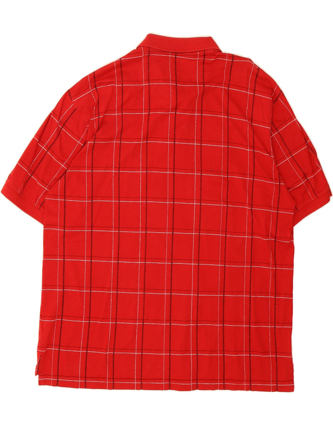 IZOD Mens Golf Polo Shirt XL Red Check Cotton Vintage Izod and Second-Hand Izod from Messina Hembry 