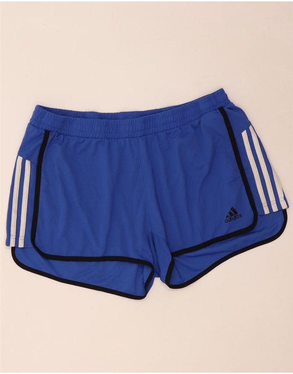 ADIDAS Womens Climalite Sport Shorts UK 20/22 XL  Blue Polyester