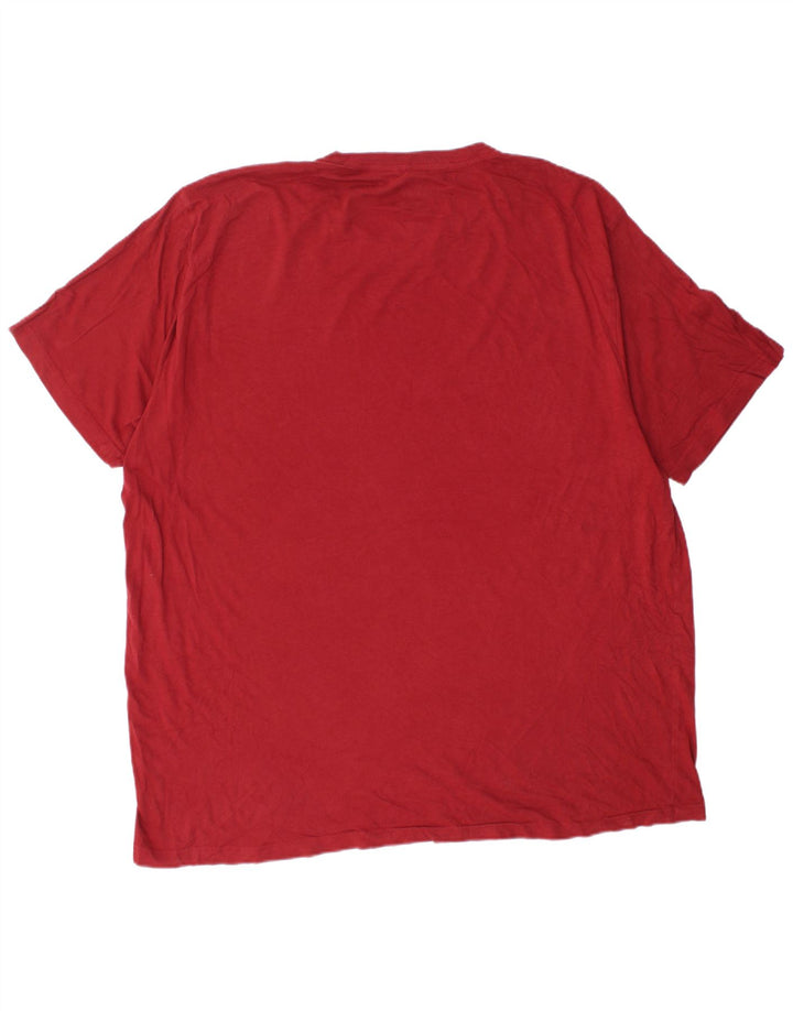 HURLEY Mens Graphic T-Shirt Top 2XL Red Cotton