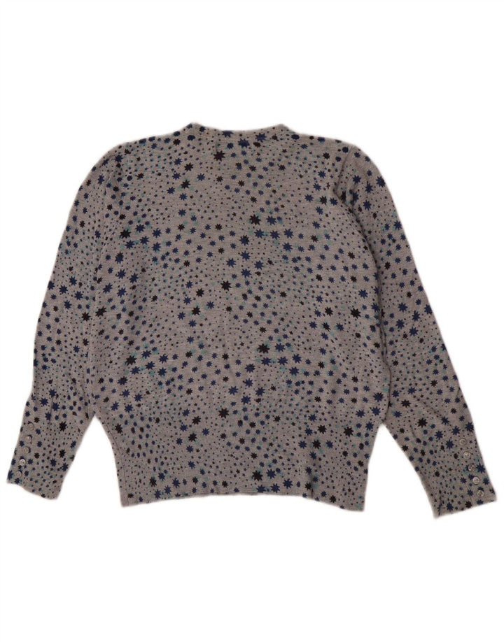 Marks & Spencer Womens Crew Neck Jumper Sweater UK 12 Medium Grey