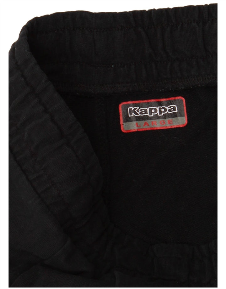 Kappa Womens Tracksuit Trousers Joggers Large Black Cotton