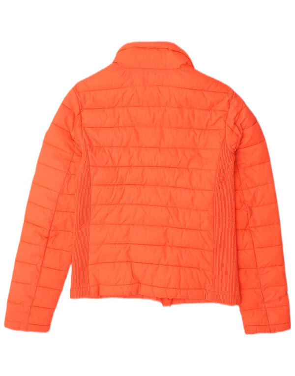 SUPERDRY Womens Padded Jacket UK 10 Small  Orange Polyester