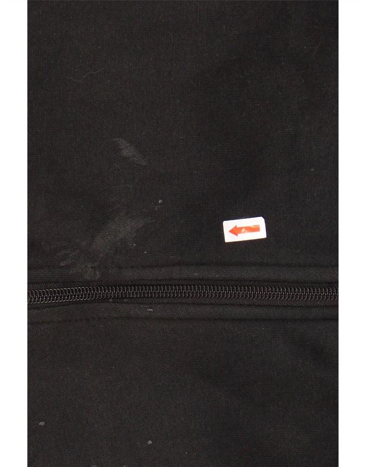 NIKE Mens Zip Hoodie Sweater Large Black Cotton
