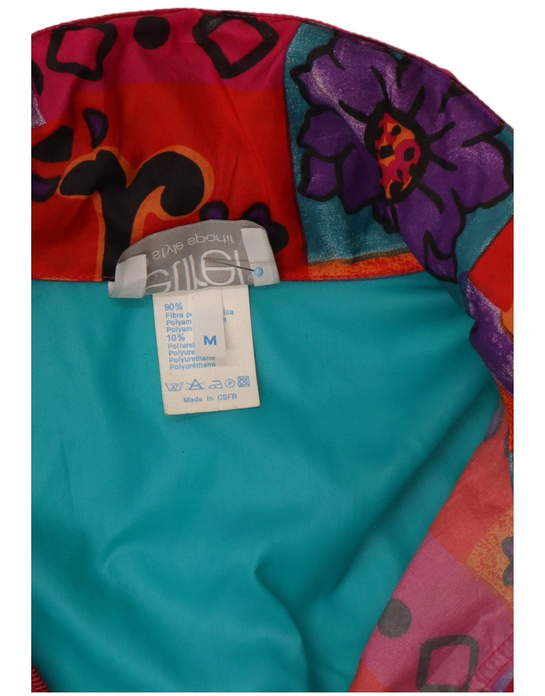 ETIREL Womens Oversized Hooded Raincoat UK 14 Medium Pink Floral 80s