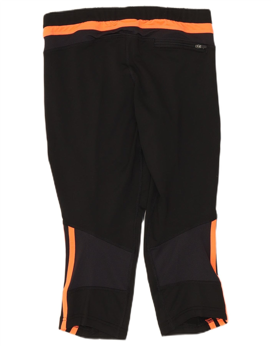 Adidas Womens Capri Leggings UK 14 Medium  Black Colourblock Polyester