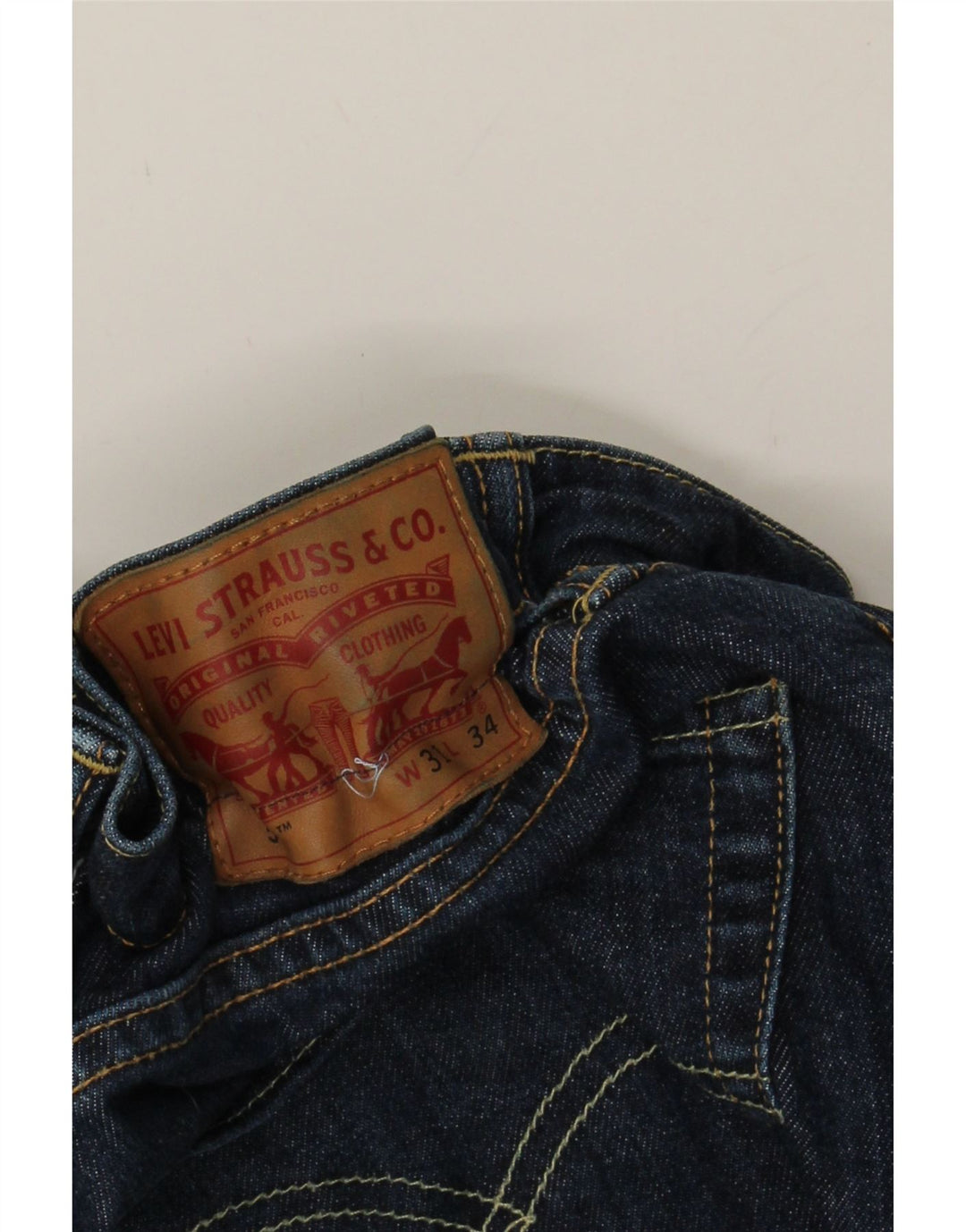 LEVI'S Womens Denim Shorts W31 Medium  Navy Blue Vintage Levi's and Second-Hand Levi's from Messina Hembry 