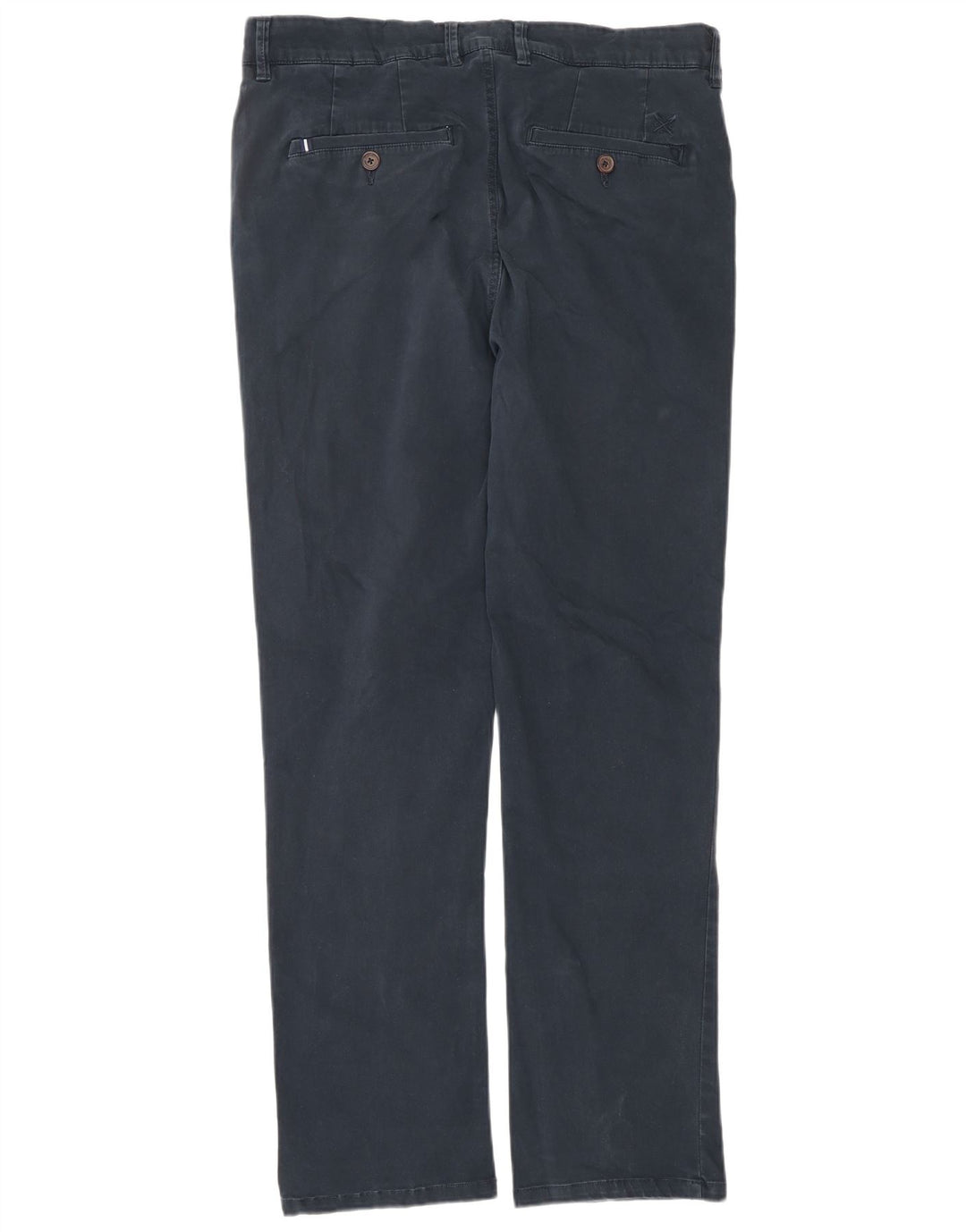 CREW CLOTHING Mens Straight Chino Trousers W34 L32  Navy Blue