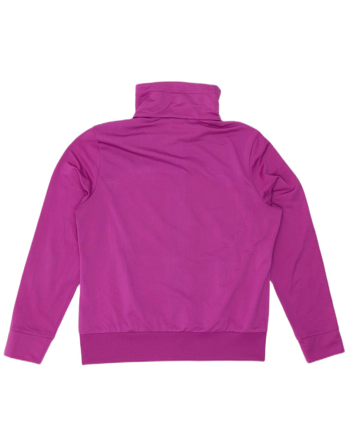 PUMA Womens Tracksuit Top Jacket UK 16 Large Purple Colourblock Polyester