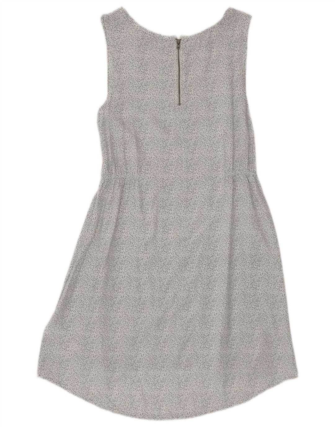 TOMMY HILFIGER Womens Sleeveless A-Line Dress UK 6 XS White Spotted
