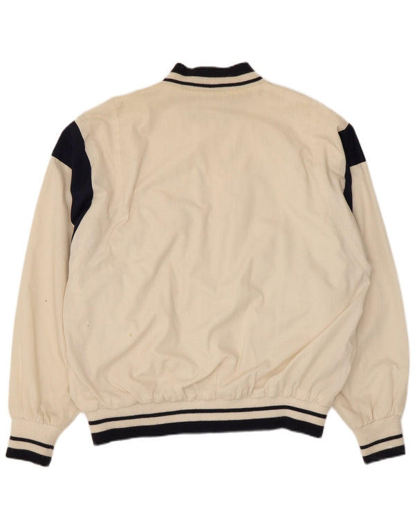 Trigema Mens Bomber Jacket IT 52 XL White Colourblock Polyester