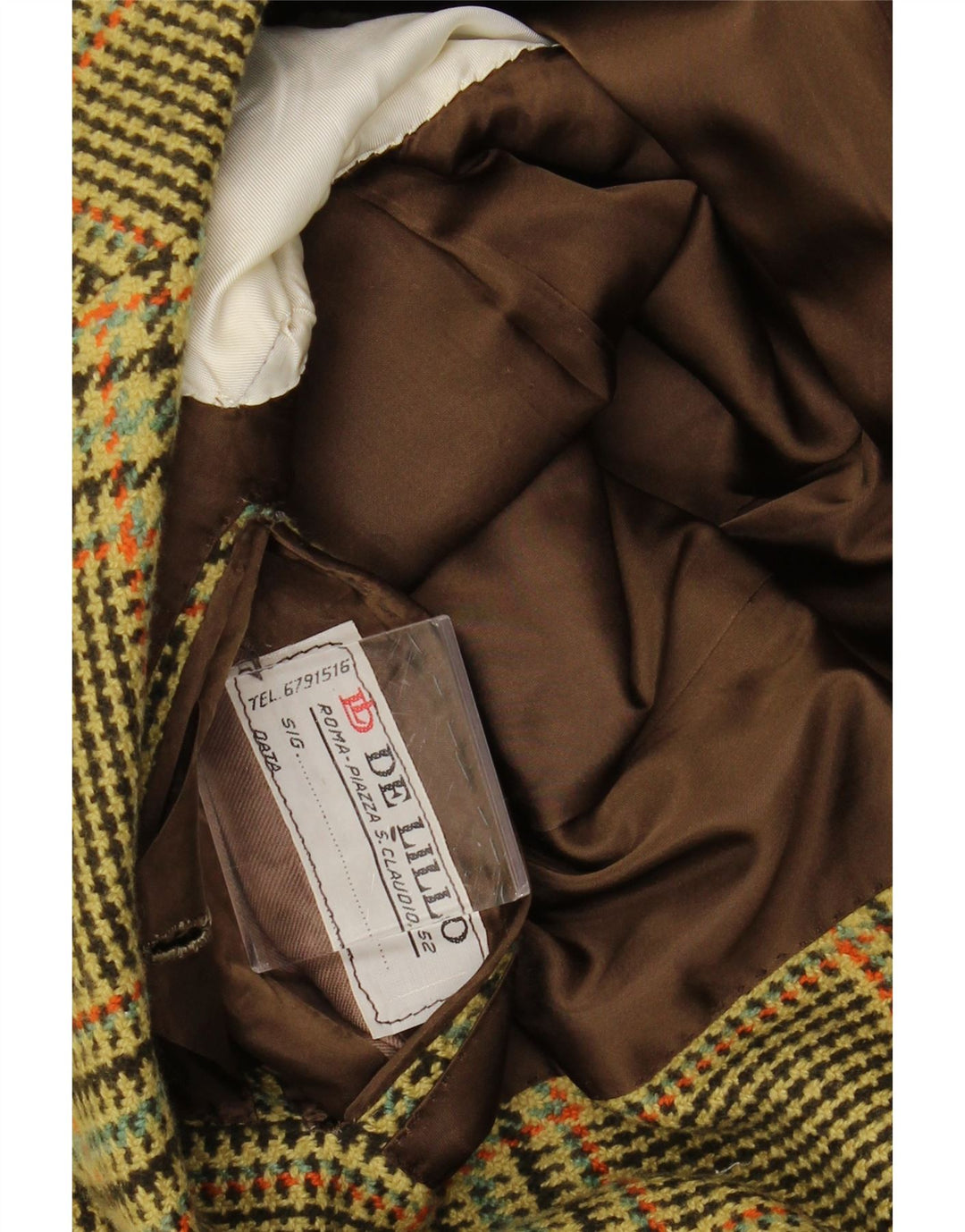 VINTAGE Mens 3 Button Blazer Jacket UK 38 Medium Green Houndstooth