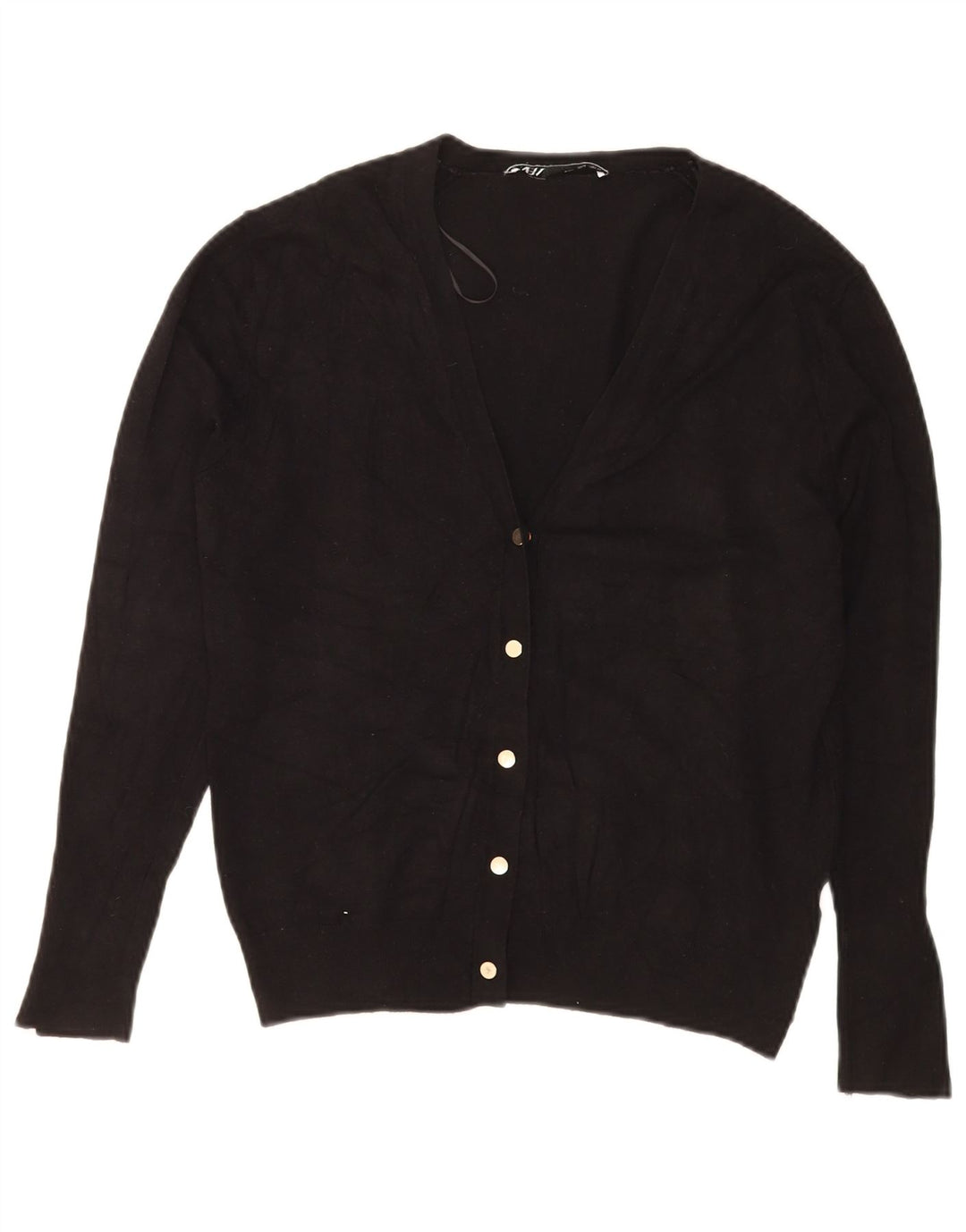 Zara Womens Cardigan Sweater UK 14 Large Black