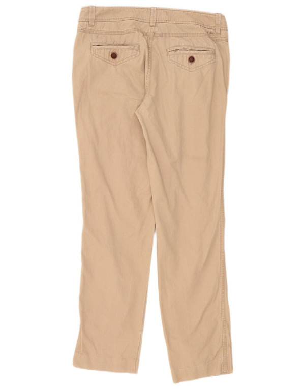 Fat Face Womens Slim Fit Chino Trousers UK 10 Small W32 L30 Beige Cotton