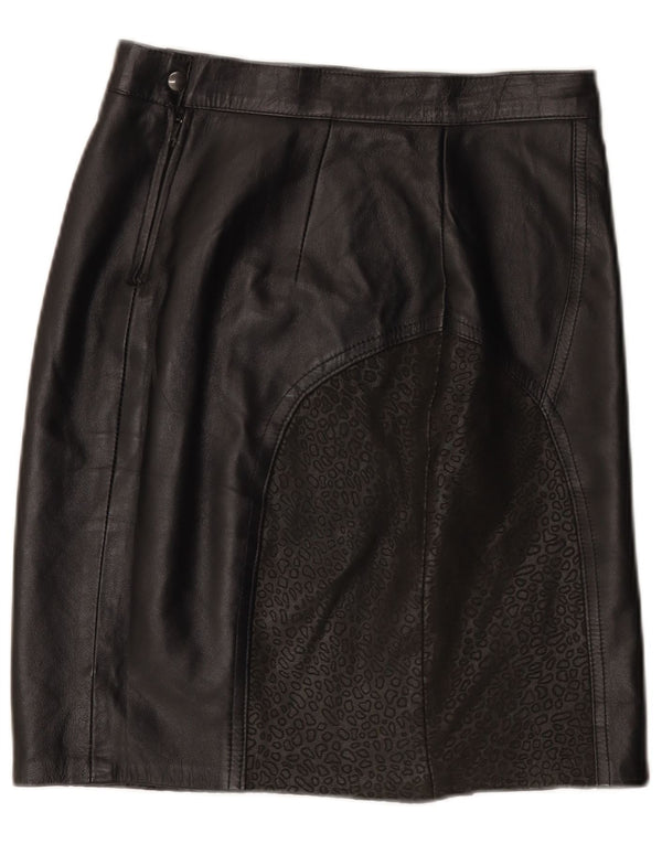 Vintage Womens High Waist Skirt IT 46 Large W28 Black Geometric