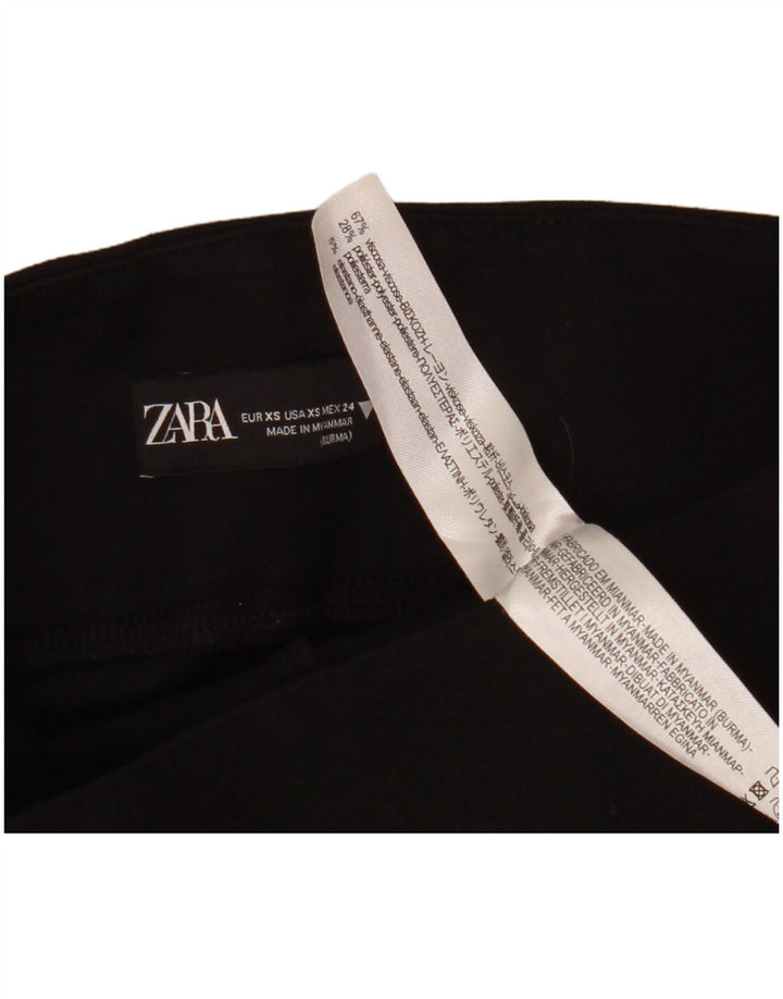 Zara Womens Leggings UK 6 XS  Black Viscose