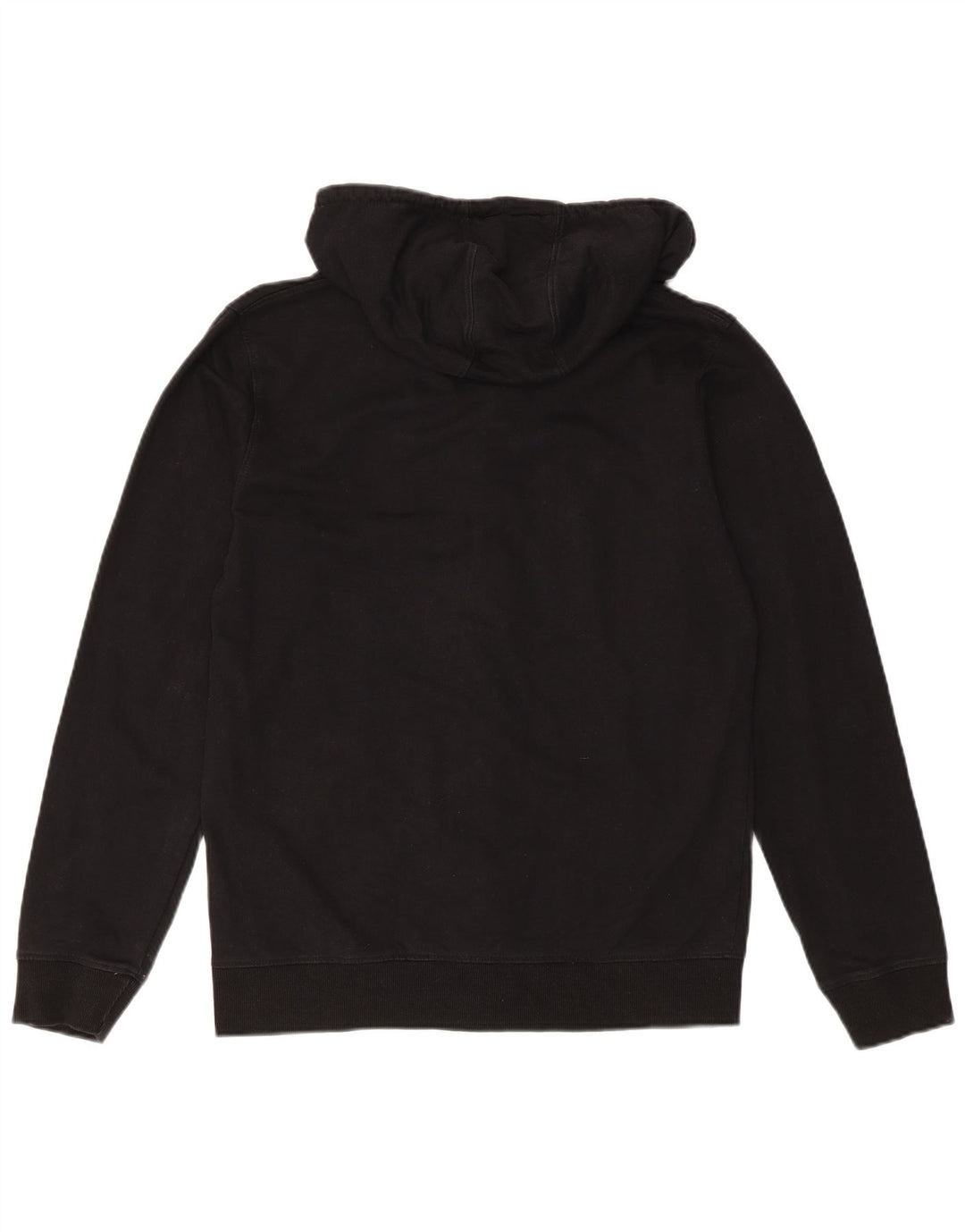 CONVERSE Mens Zip Hoodie Sweater Small Black Cotton