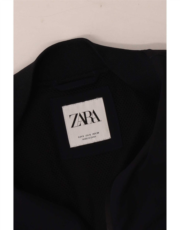 Zara Mens Bomber Jacket UK 36 Small Navy Blue