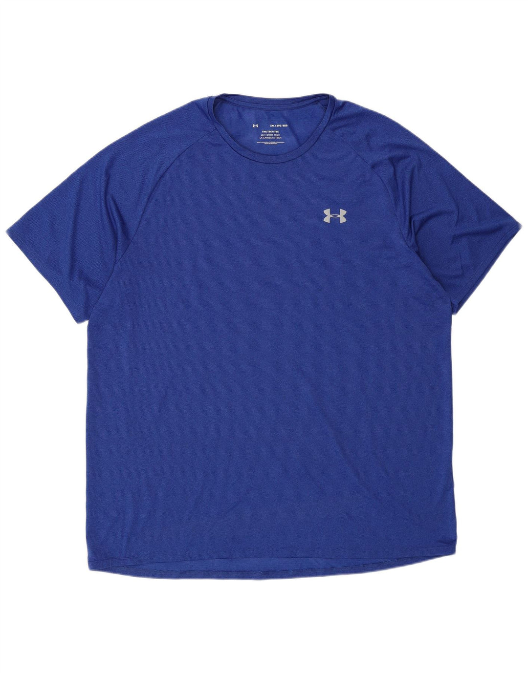 Under Armour Mens T-Shirt Top 2XL Blue Polyester