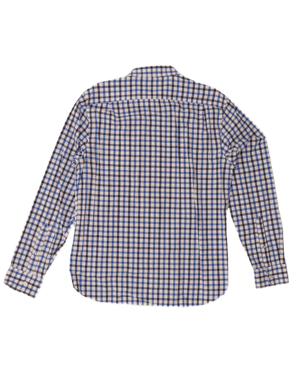 BONOBOS Mens Standard Fit Shirt Medium Blue Gingham Cotton