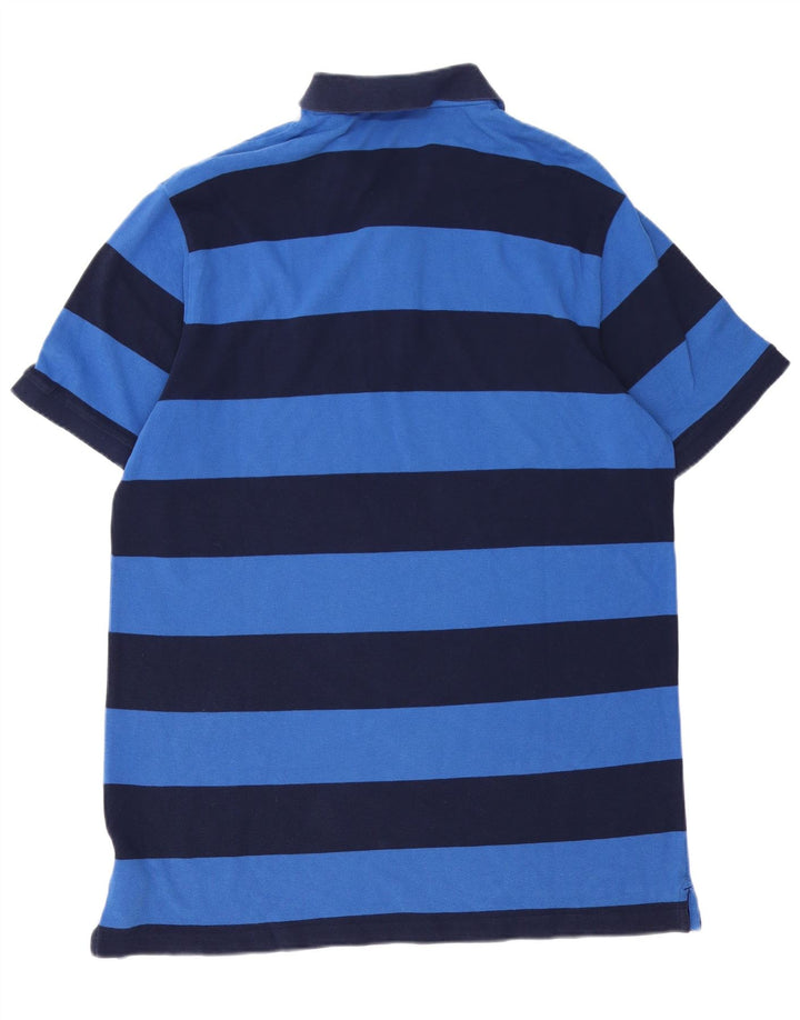 Gant Mens Polo Shirt 2XL Blue Striped Cotton