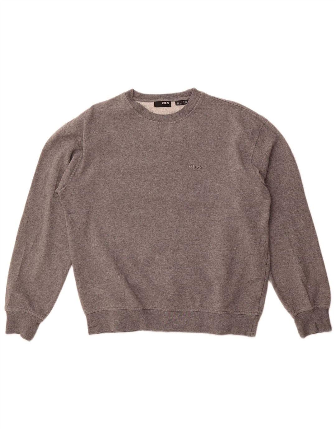 Fila Mens Sweatshirt Jumper Medium Grey Cotton