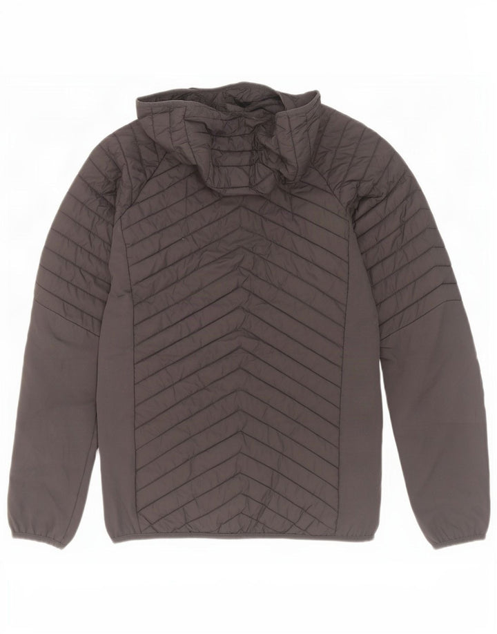 Mountain Warehouse Mens Hooded Padded Jacket UK 34 XS Grey Polyester