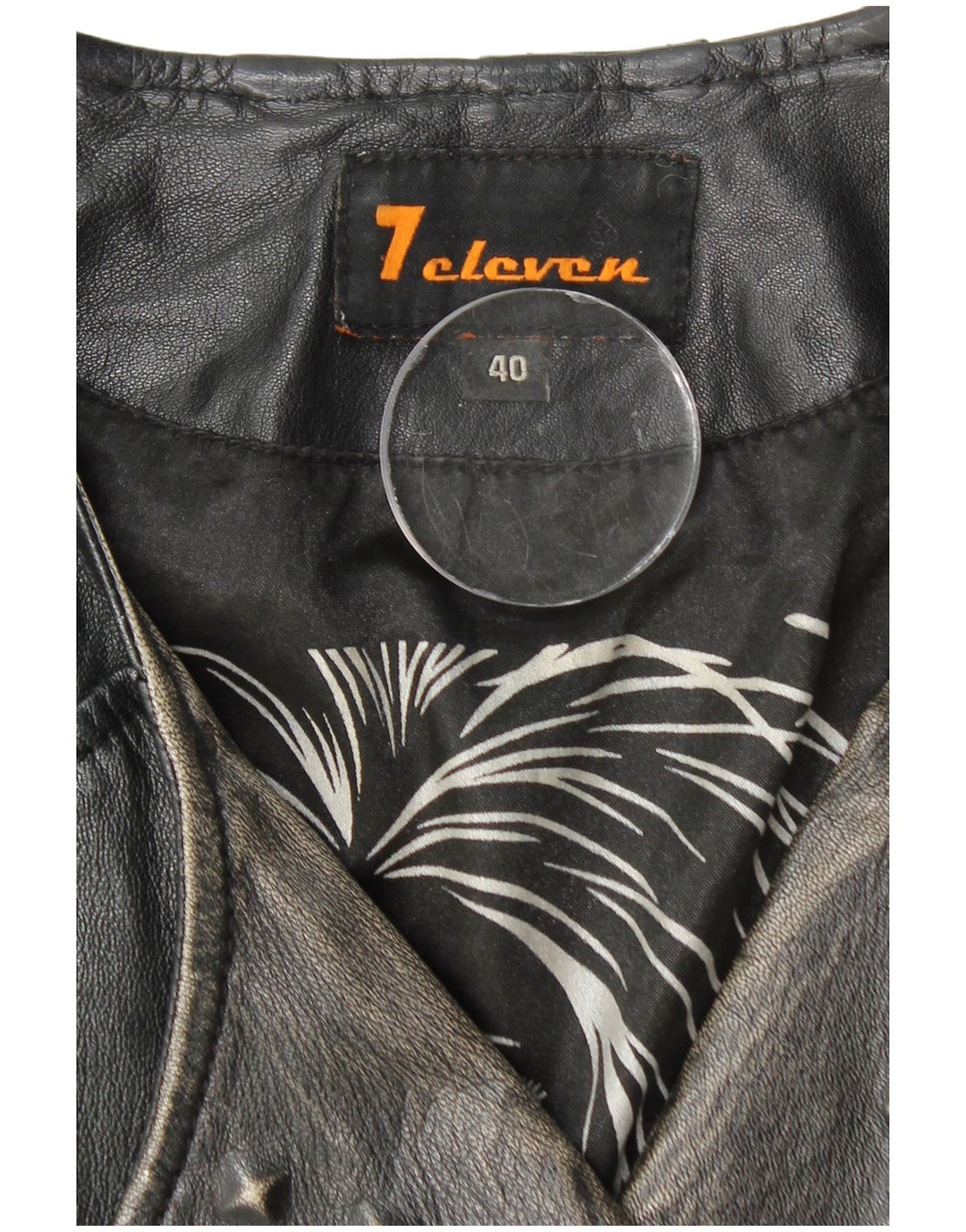 Vintage Womens Crop Leather Biker Jacket IT 40 Small Black Leather