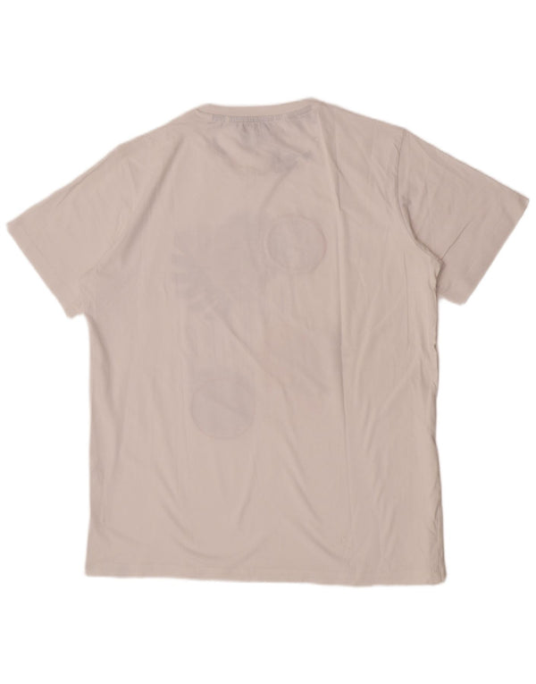 Carrera Womens Graphic T-Shirt Top UK 18 XL White Floral Cotton