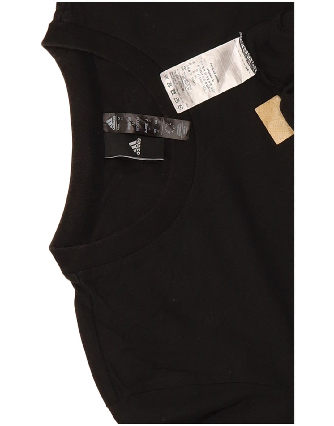 Adidas Mens Graphic T-Shirt Top Medium Black Cotton