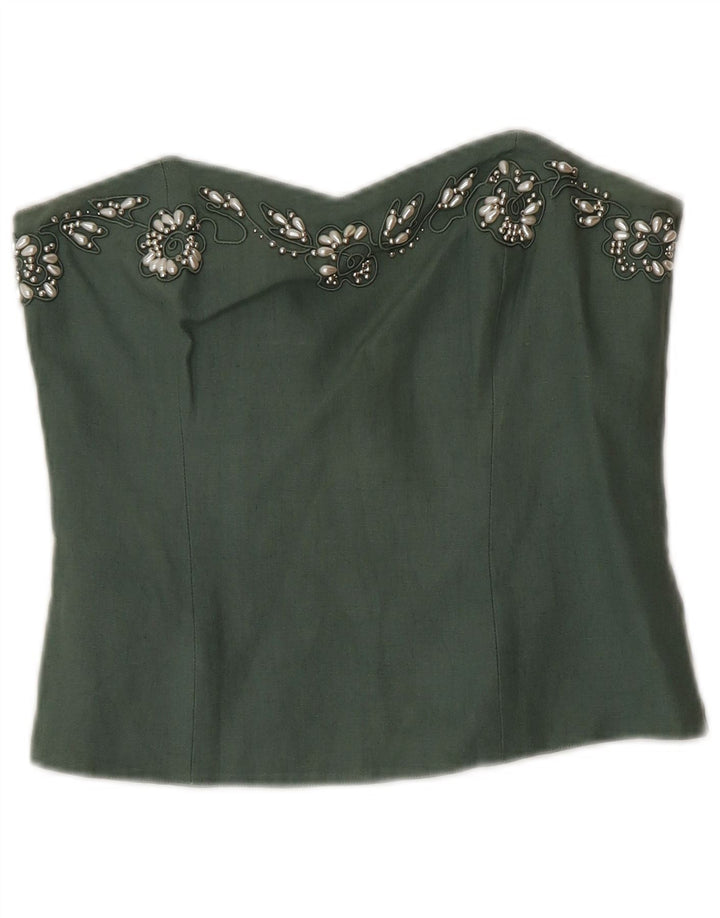 Angelo Santagostino Womens 2 Piece Skirt Set IT 44 Medium W26 Green Designe