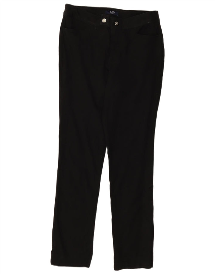 CHAPS Womens Slim Casual Trousers US 8 Medium W30 L31 Black Cotton