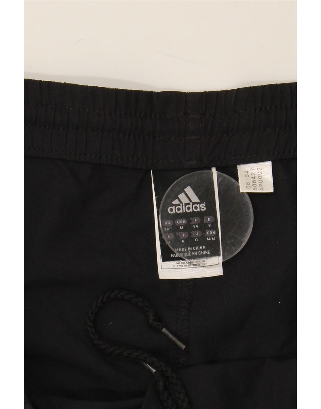 ADIDAS Mens Sport Shorts Large Black Polyester