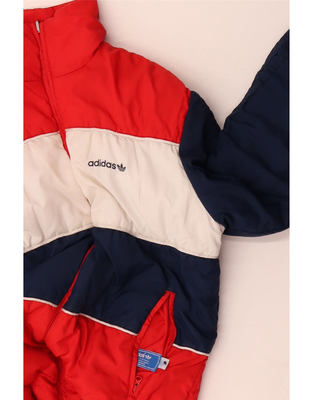 Adidas Mens Reversible Jacket UK 38 Medium Navy Blue Colourblock Polyester