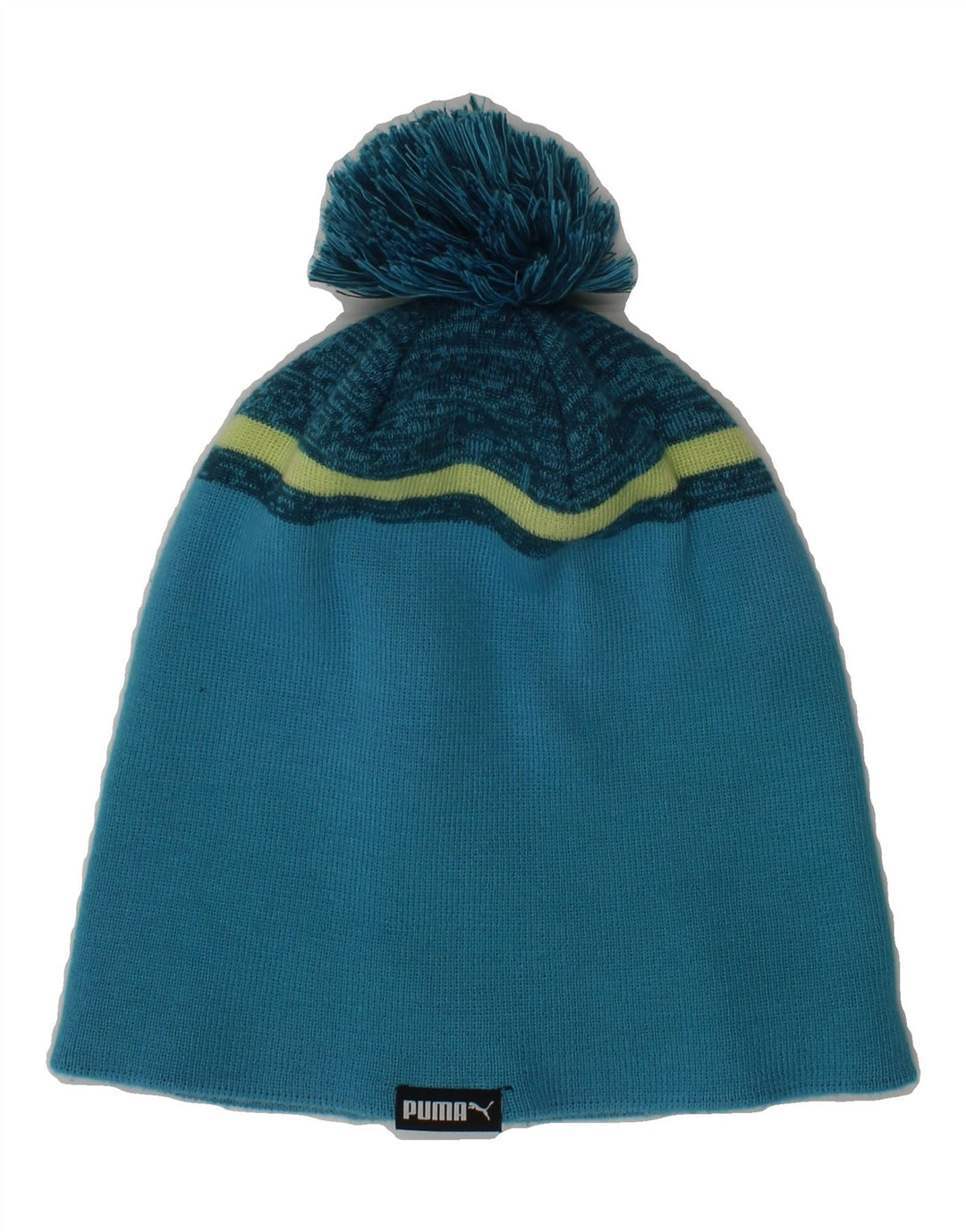FILA Mens Bobble Hat One Size Blue Colourblock Vintage Fila and Second-Hand Fila from Messina Hembry 