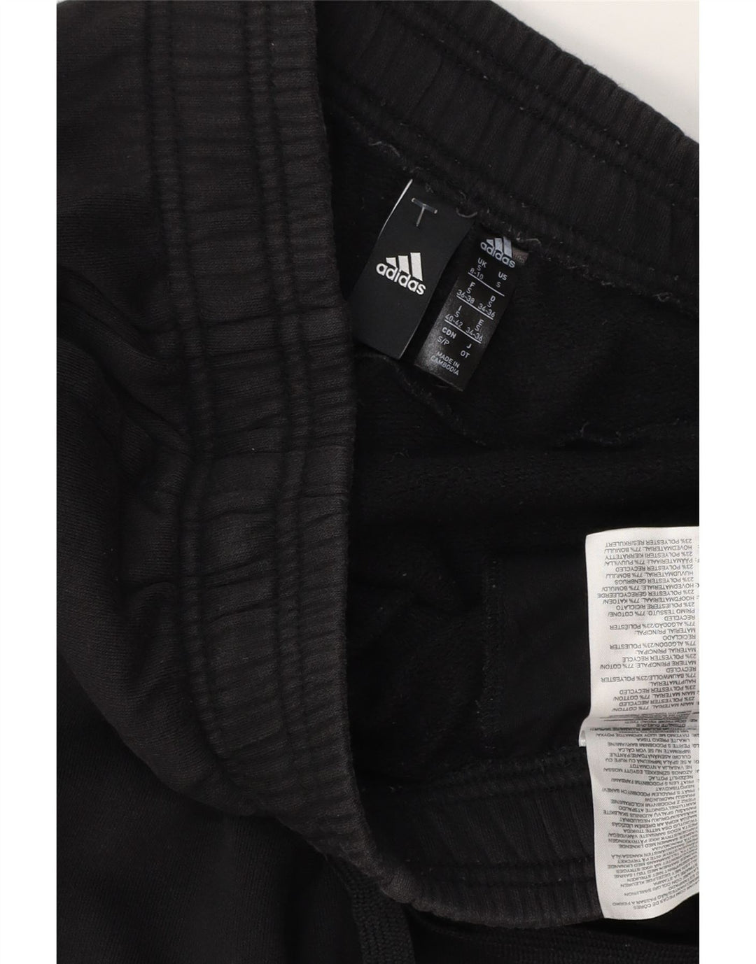 ADIDAS Womens Tracksuit Trousers Joggers UK 8/10 Small  Black Cotton