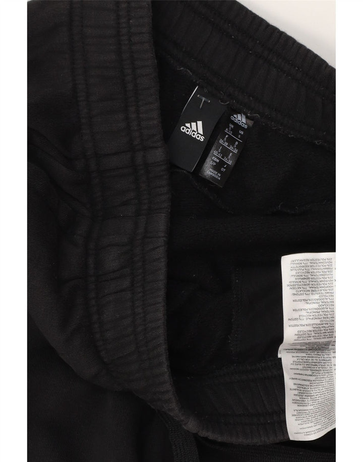 ADIDAS Womens Tracksuit Trousers Joggers UK 8/10 Small  Black Cotton