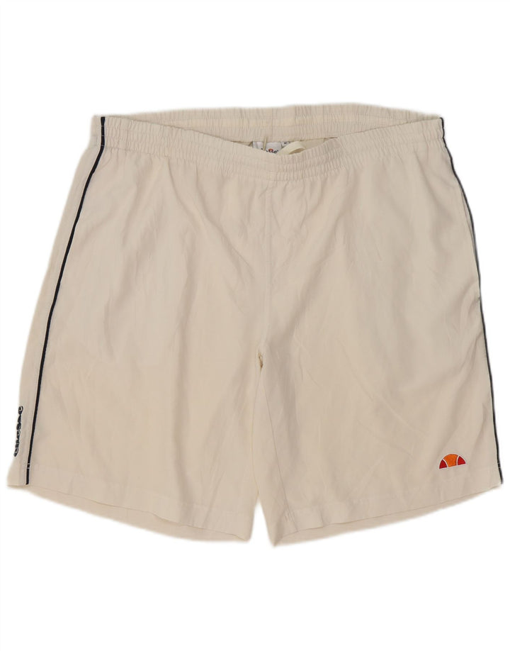 ELLESSE Mens Sport Shorts Medium White Polyester