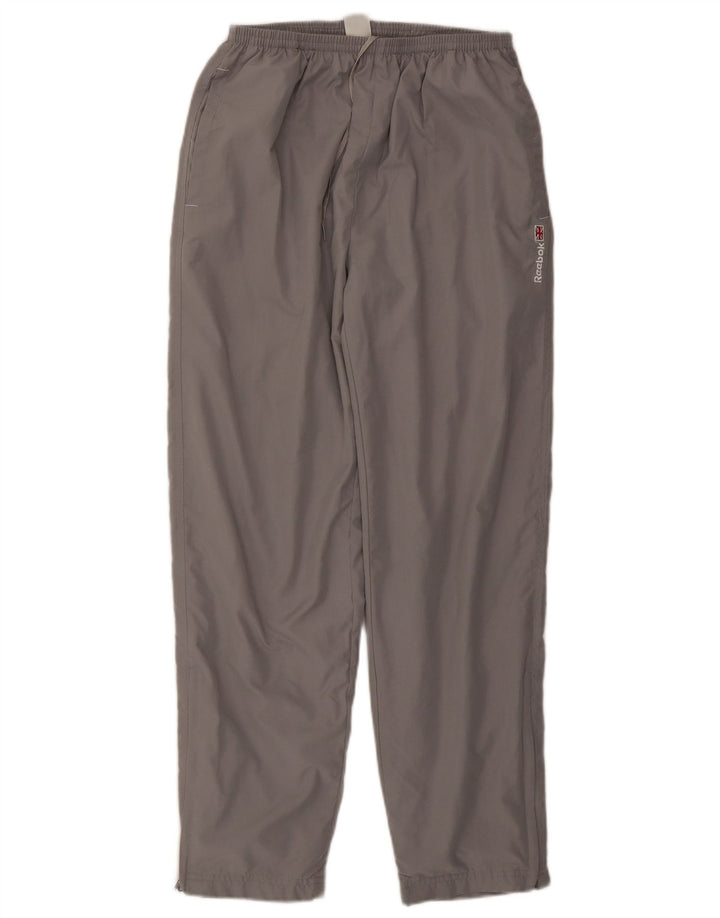 REEBOK Womens Tracksuit Trousers Joggers UK 14 Large Grey Polyester