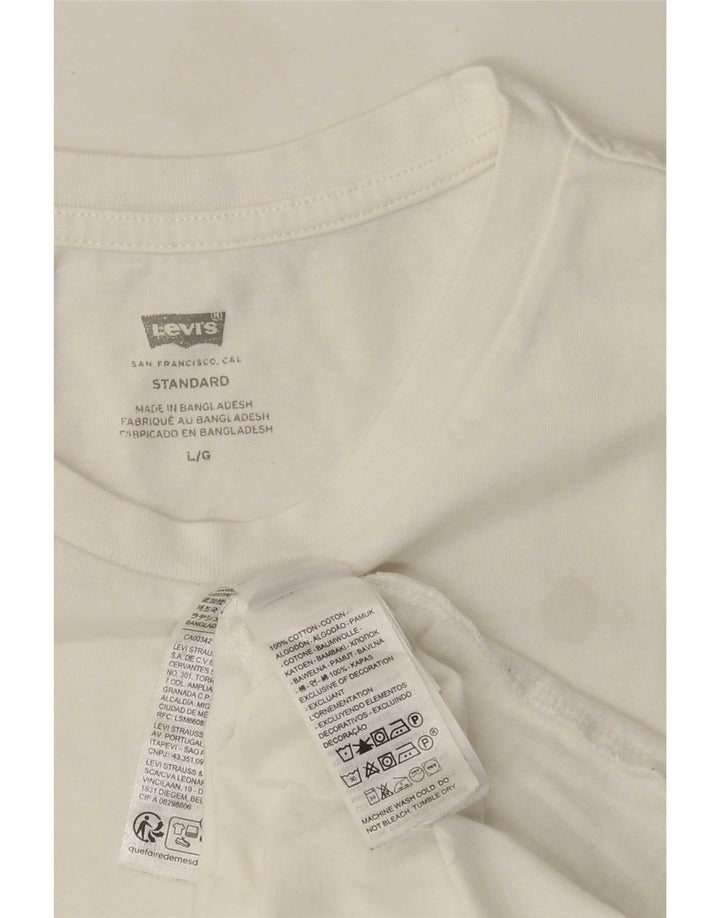 Levi's Mens Standard T-Shirt Top Large White Cotton